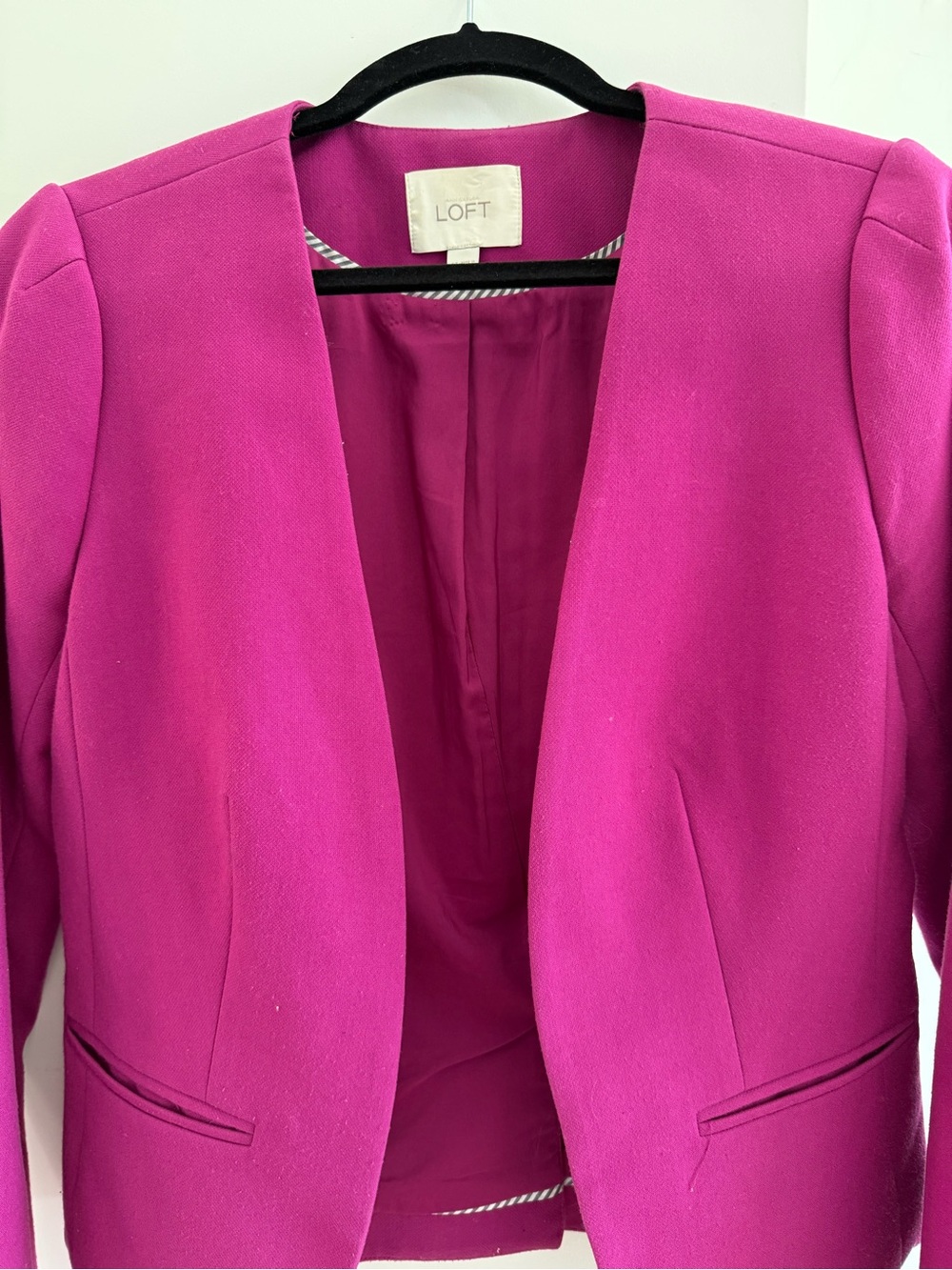 LOFT Hot Pink Open Front Blazer Jacket